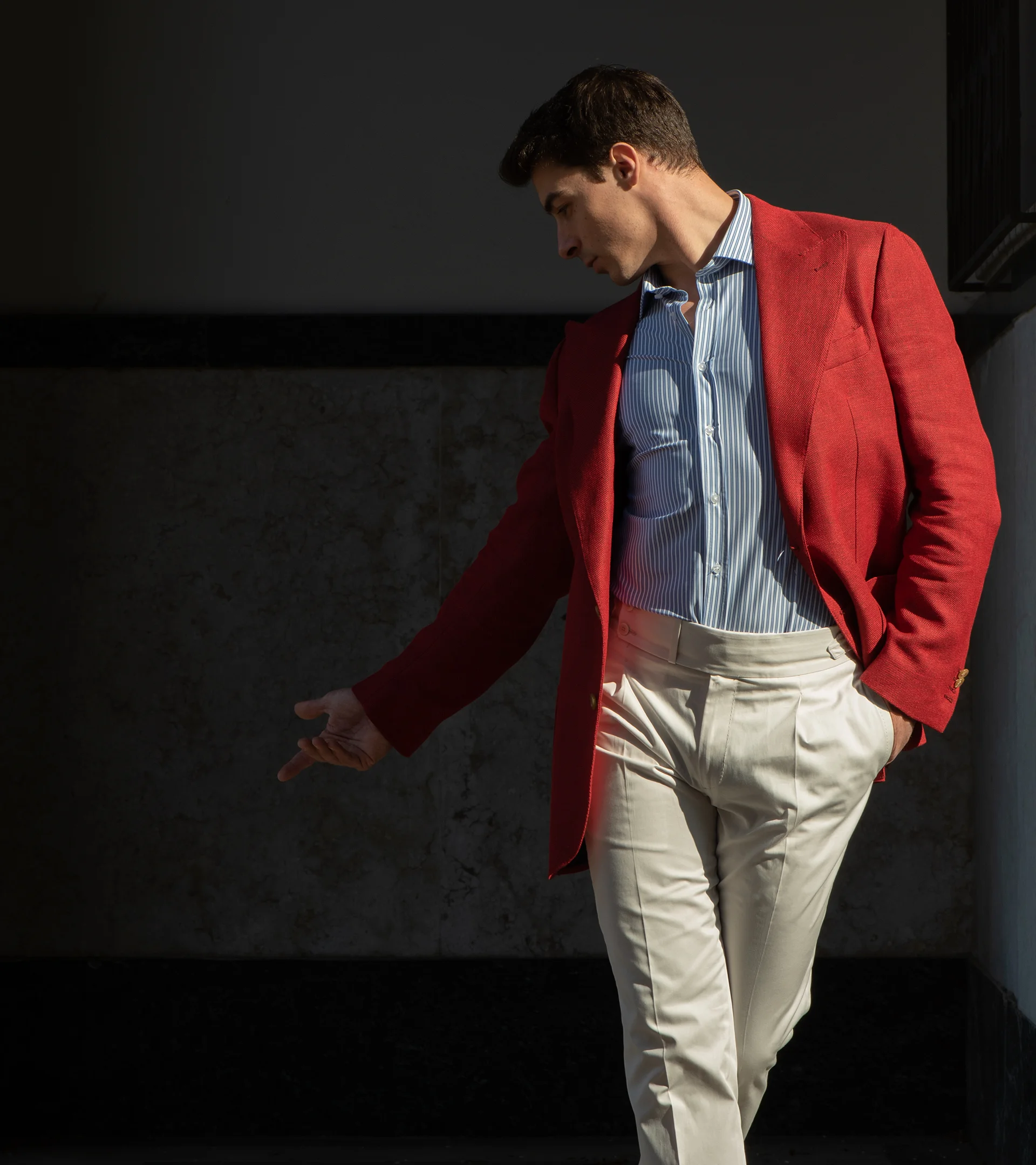 look elegante spezzato da uomo